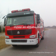 SINOTRUK HOWO 7000liter fire truck water capacity new fire truck for sale